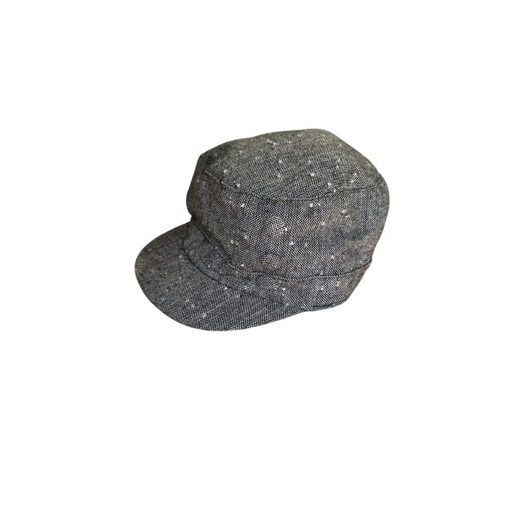 Y2K Grey Heathered Newsboy Cap Womens One Size